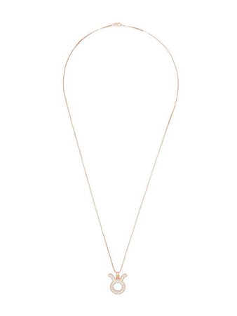 BROWNS X THE DAN LIFE rose gold-plated taurus crystal necklace