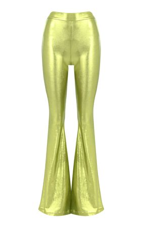 Colette Pants In Metallic Lime Green By New Arrivals | Moda Operandi