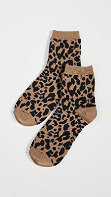 Madewell Painted Spots/Leopard Anklet Socks | SHOPBOP