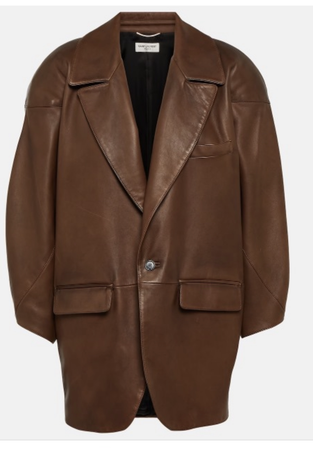 Saint Laurent Brown leather blazer