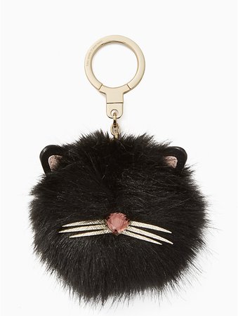 cat pouf keychain