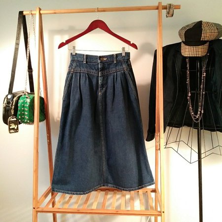 Lee Skirts | High Waisted Denim Skirt Size 4 Vintage Blue | Poshmark