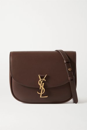 Brown Kaia medium leather shoulder bag | SAINT LAURENT | NET-A-PORTER