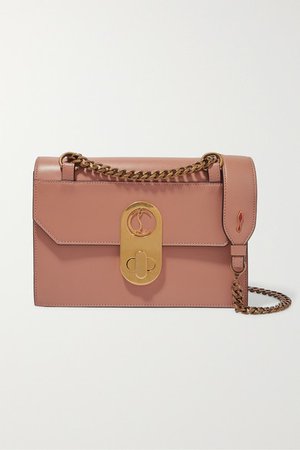 Elisa Small Leather Shoulder Bag - Pink