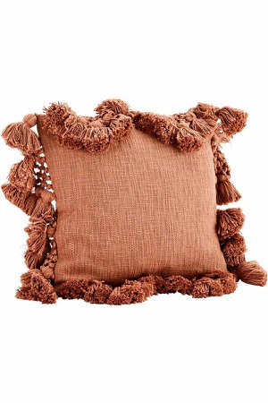 Copper Cushion Cover with Tassels – east.co.uk