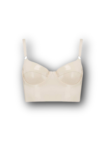 white latex cup bra