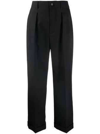 Saint Laurent Cropped Tailored Trousers - Farfetch