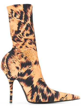 Balenciaga Leopard Knife 110 Sock Boots - Farfetch