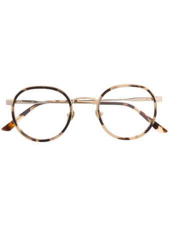 Calvin Klein Tortoiseshell round-frame Glasses - Farfetch