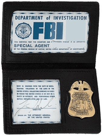 FBI ID card and badge png