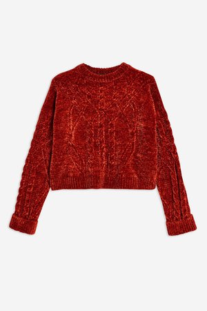 Chenille Cable Knit Jumper - Topshop USA