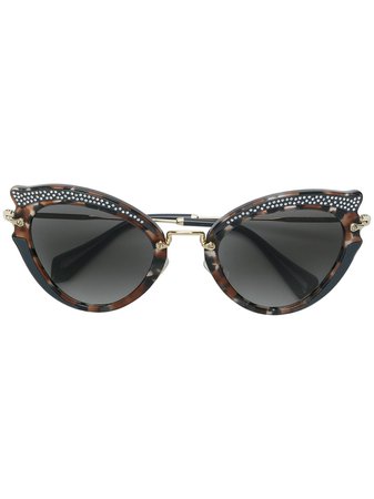 Miu Miu Eyewear crystal-embellished sunglasses £365 - Fast Global Shipping, Free Returns