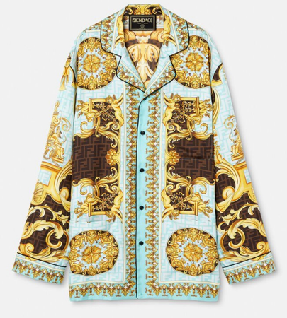 FENDACE GOLD BAROQUE PYJAMA TOP $1,825.00 | Versace