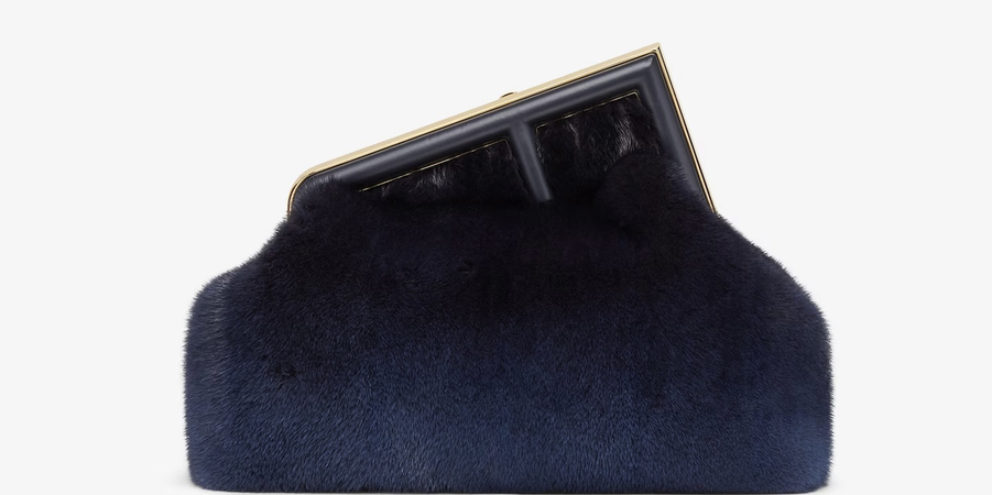 Dark blue mink bag $7,800.00 | Fendi