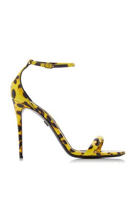 Keira Leopard-Print Patent Leather Sandals By Dolce & Gabbana | Moda Operandi