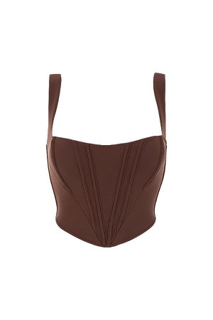 *clipped by @luci-her* 'Ninetta' Chocolate Mesh Corset