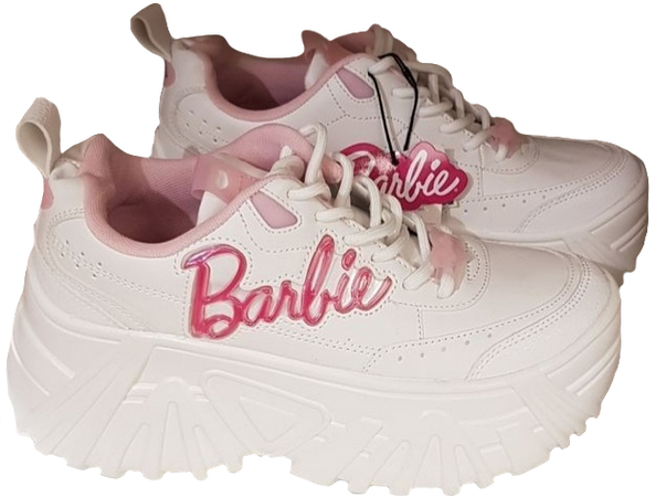 white barbie chunky platform sneakers