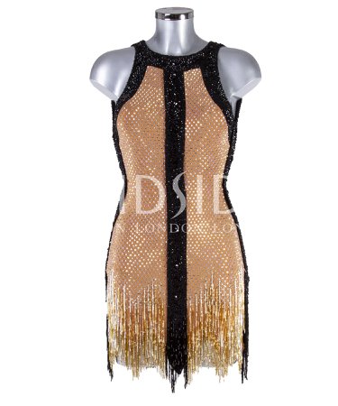 413341 Tan and Black Latin Dress | Latin dresses | Dance dresses for sale | Ladies | DSI London