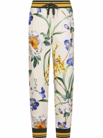Dolce & Gabbana floral-print Cotton Track Trousers - Farfetch