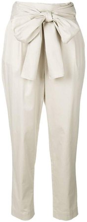 Miahatami bow tie tapered trousers