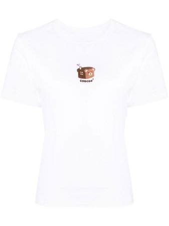 CHOCOOLATE embroidered-logo T-shirt - Farfetch