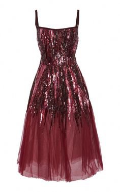 Red sequin Midi dress