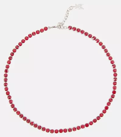 Amina Muaddi - Tennis crystal-embellished necklace | Mytheresa