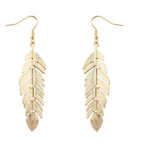 Amazon.com: Lux Accessories Goldtone Metal Leaf Tree Of Life Dangle Earrings: Jewelry