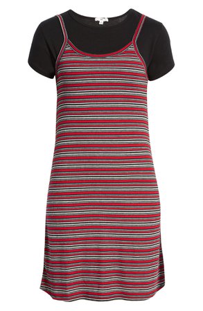 BP. Stripe Layered Rib Dress | Nordstrom