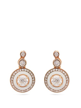 18kt rose-gold and diamond earrings | Selim Mouzannar | MATCHESFASHION.COM