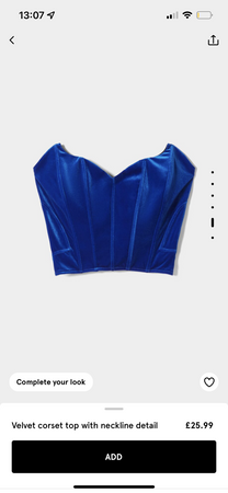 blue Bershka corset