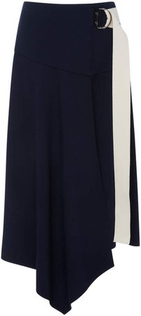 Lightweight Ponte Asymmetric Drape Skirt