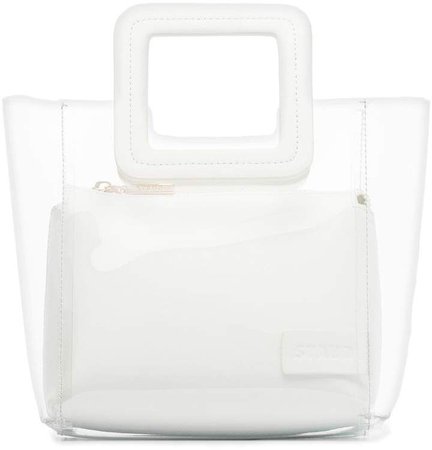 white Shirley mini leather PVC tote