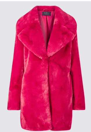 fuchsia fur coat