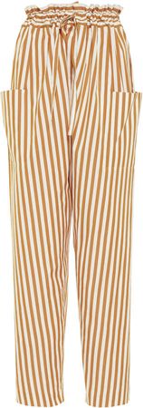 Maison Rabih Kayrouz Striped Poplin Straight-Leg Pants Size: 34
