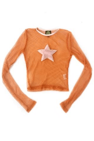 orange mesh star top