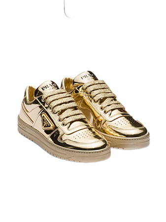 gold Prada sneakers shoes designer