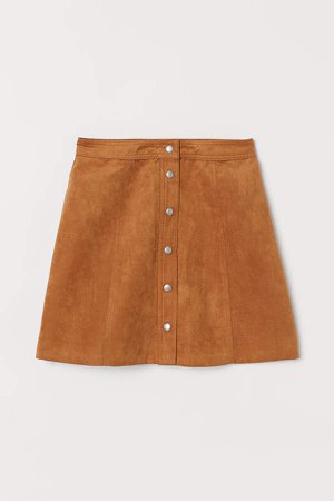 A-line Skirt - Beige