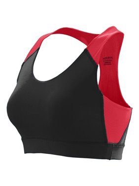 red and black sports bra