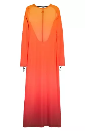 Courrèges Gradient Sunset Long Sleeve Second Skin Dress | Nordstrom