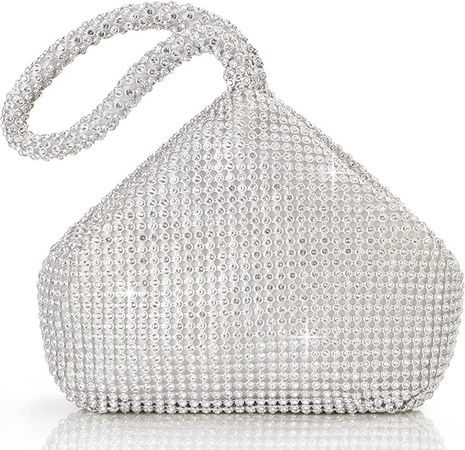 BABEYOND Women's Rhinestone Clutch Evening Bags Sparkly Glitter Triangle Purse for 1920s Party Prom Wedding: Handbags: Amazon.com