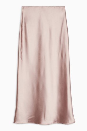 Dusty Pink Satin Bias Maxi Skirt | Topshop