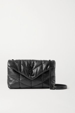 Loulou Toy Quilted Leather Shoulder Bag - Black