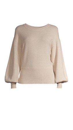 beige princess sleeve sweater
