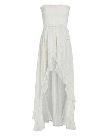 Rococo Sand Selene Strapless Swiss Dot Dress | INTERMIX®