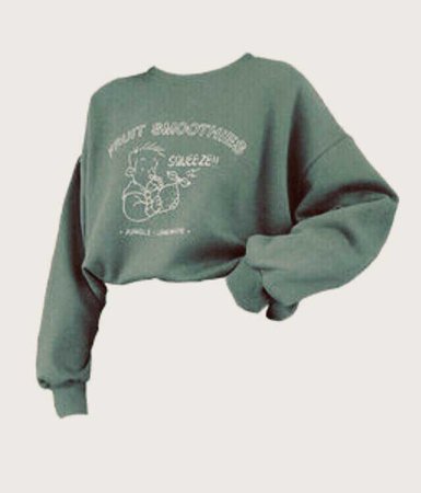 green graphic sweatshirt