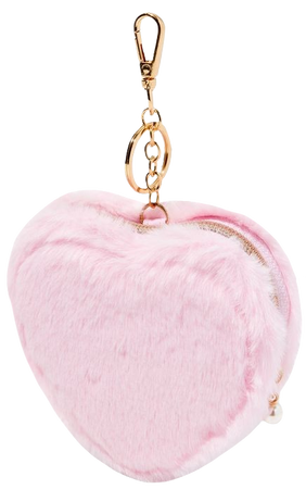 claires pink fluffy coin purse