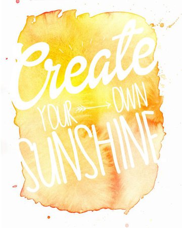 Create Your Own Sunshine Text & Watercolor Wash