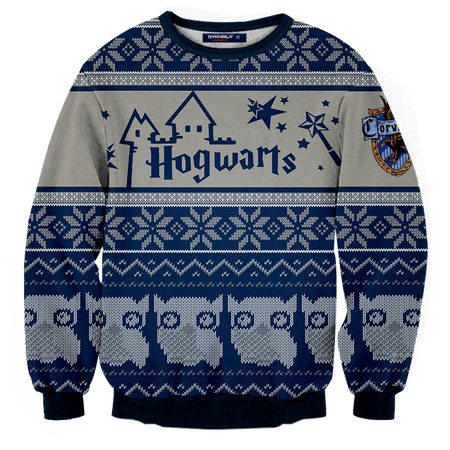 Ravenclaw Harry Potter Ugly Christmas 3D Sweater – MoveekBuddyShop
