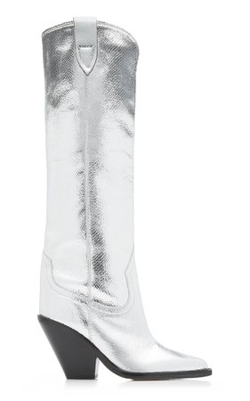 Lomero Metallic Leather Knee Boots By Isabel Marant | Moda Operandi